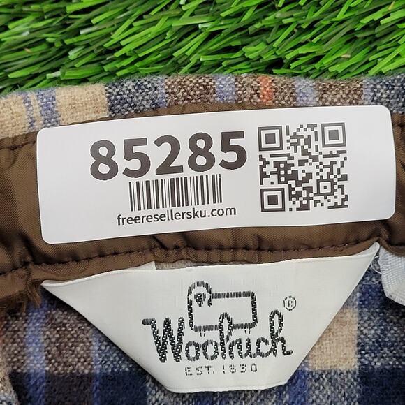 Vintage 90s Woolrich Shadow Plaid Button Shirt Medium 20x29 Flannel - Picture 4 of 11